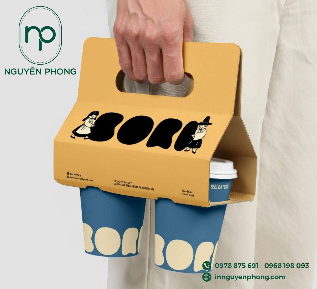 Mẫu túi giấy đựng cà phê tiện lợi 